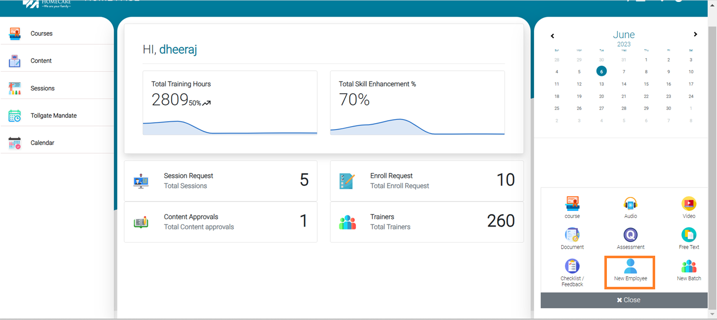 New Employee Registration Module