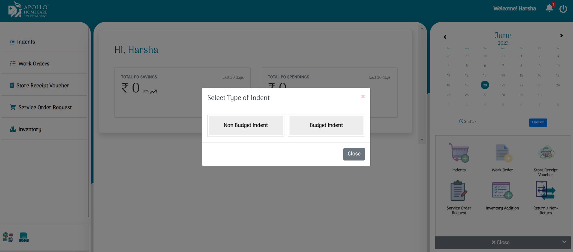 Non budgent indent/ Budgent indent