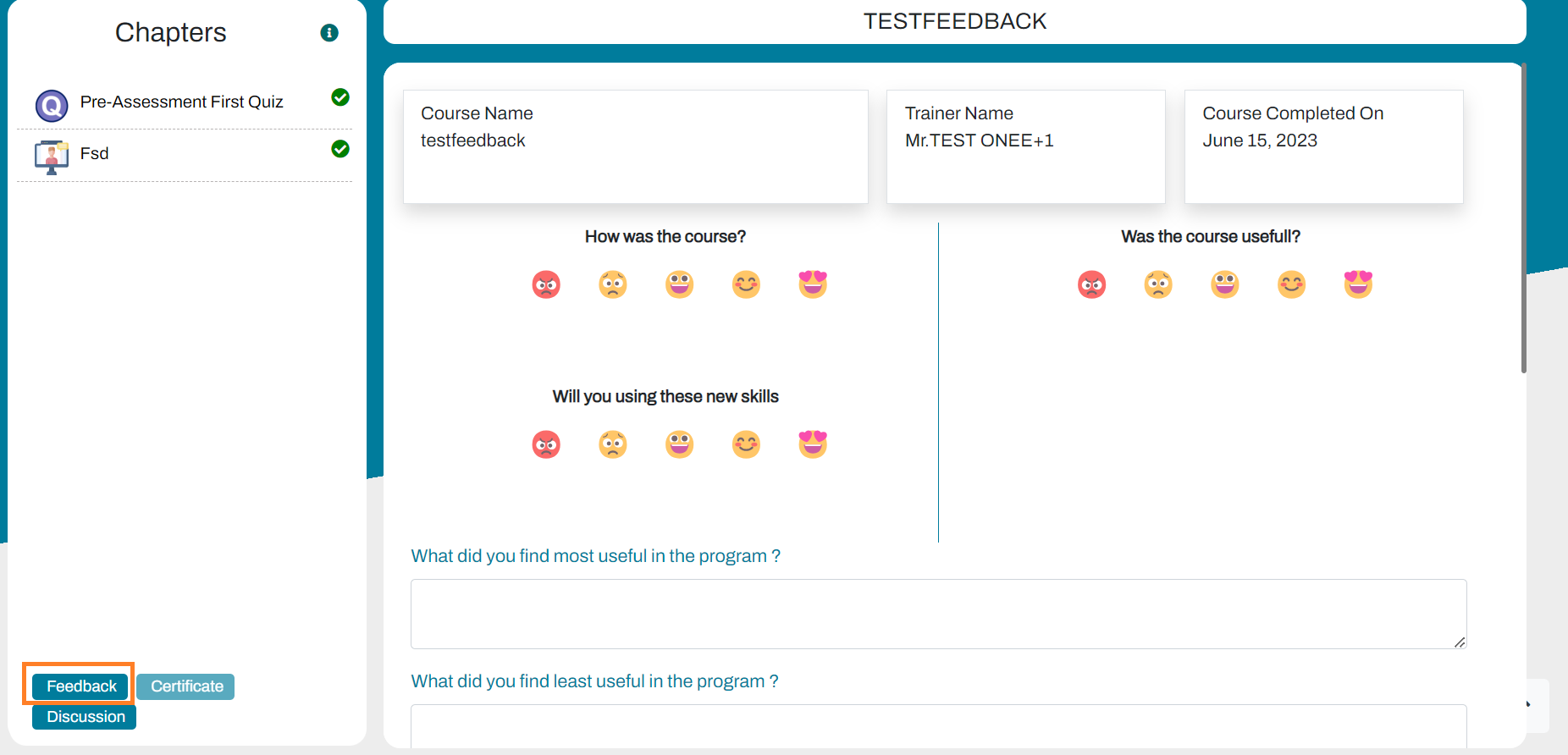 Today Active Courses