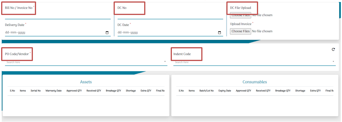 Search Item In Indent: